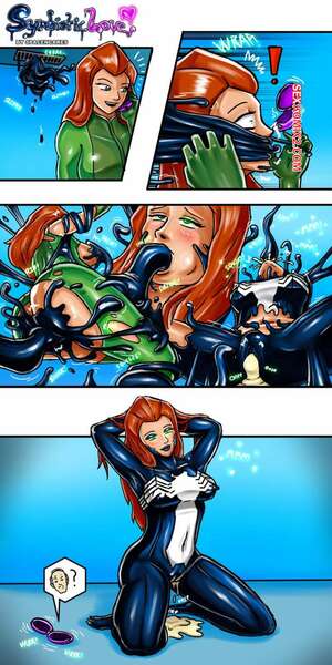 Порно комикс Totally Spies. Симбиотическая любовь. Сэм, Кловер и Алекс. SpaceNCakes